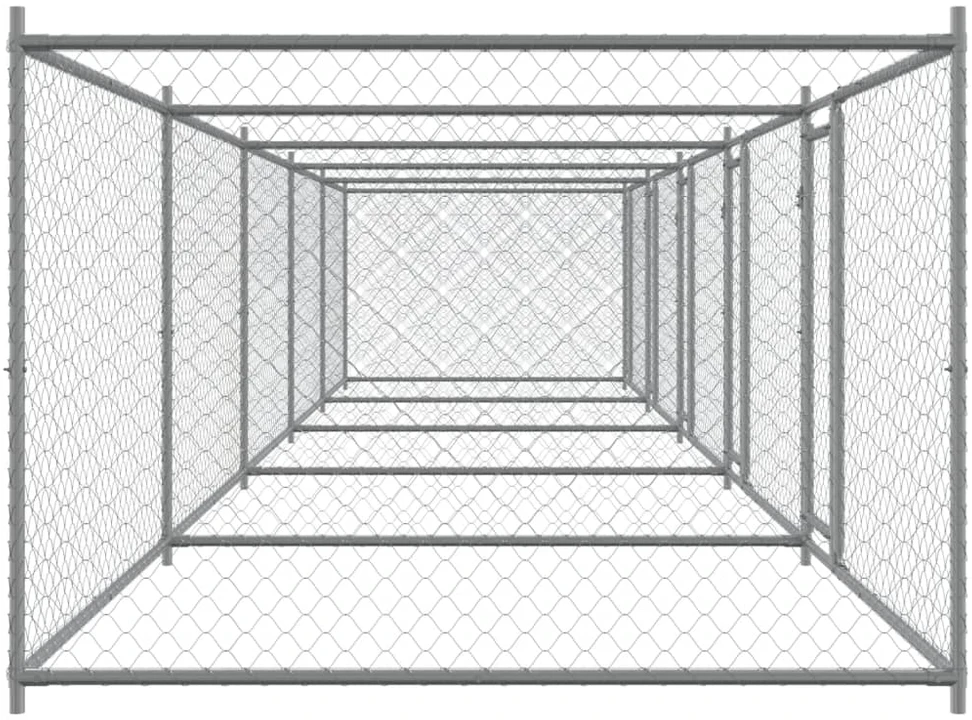 Narvas šunims su durimis, pilkas, 10x2x1,5m, plienas