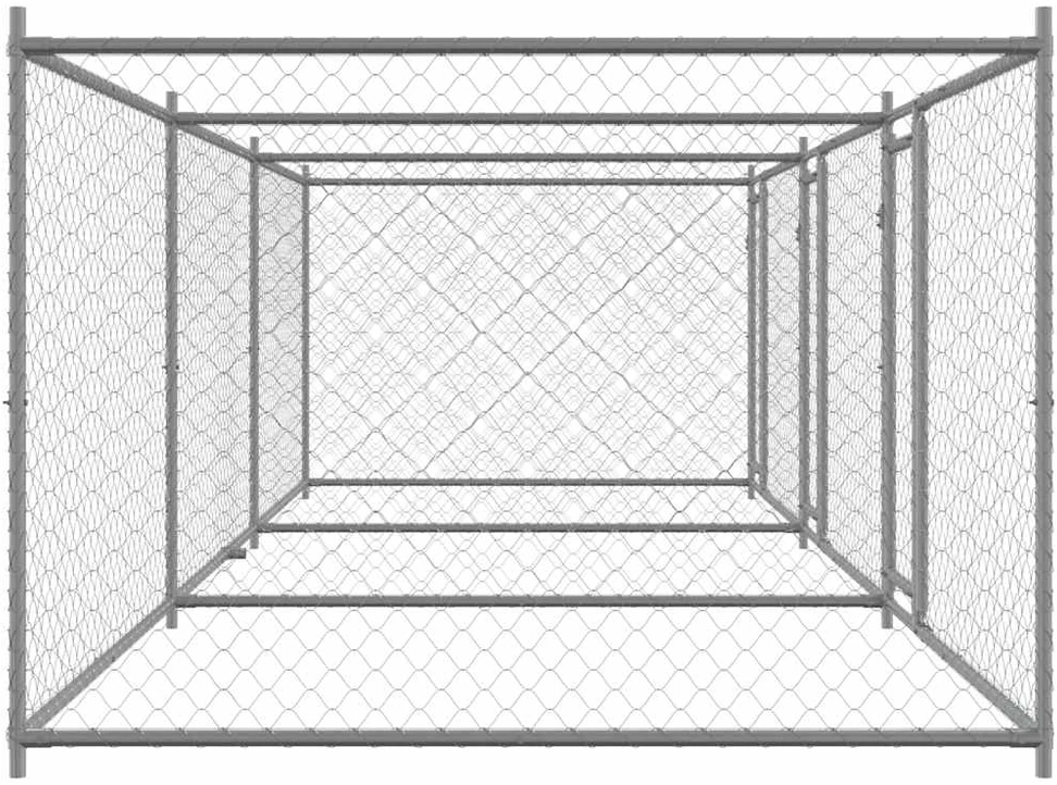 Narvas šunims su durimis, pilkas, 6x2x1,5m, plienas