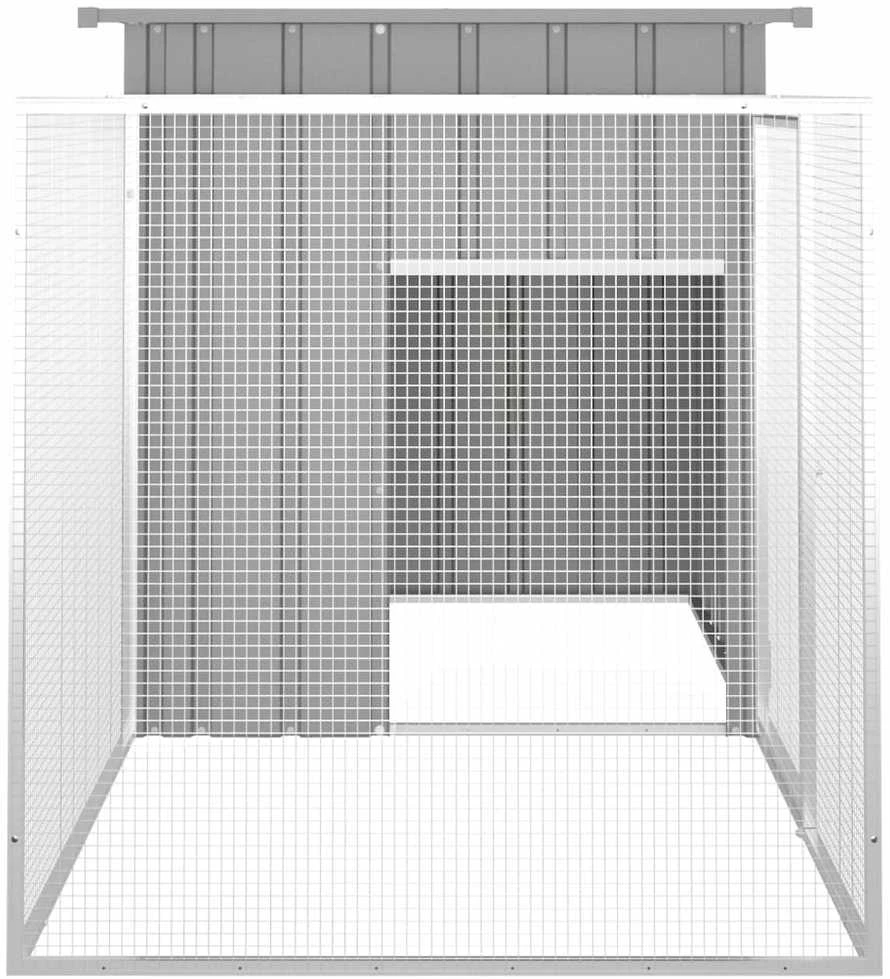 Narvas viščiukams, pilkas, 200x91x100cm, galvanizuotas plienas