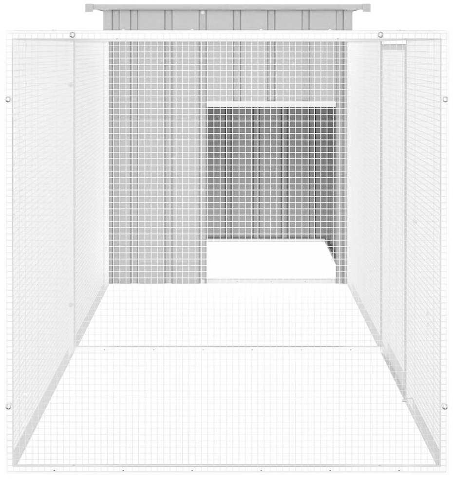Narvas viščiukams, pilkas, 300x91x100cm, galvanizuotas plienas