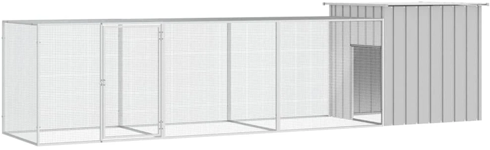 Narvas viščiukams, pilkas, 400x91x100cm, galvanizuotas plienas