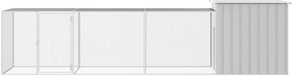 Narvas viščiukams, pilkas, 400x91x100cm, galvanizuotas plienas