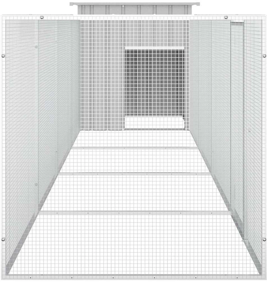 Narvas viščiukams, pilkas, 500x91x100cm, galvanizuotas plienas