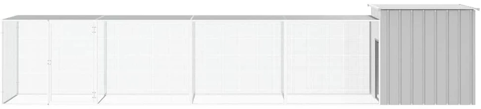 Narvas viščiukams, pilkas, 500x91x100cm, galvanizuotas plienas