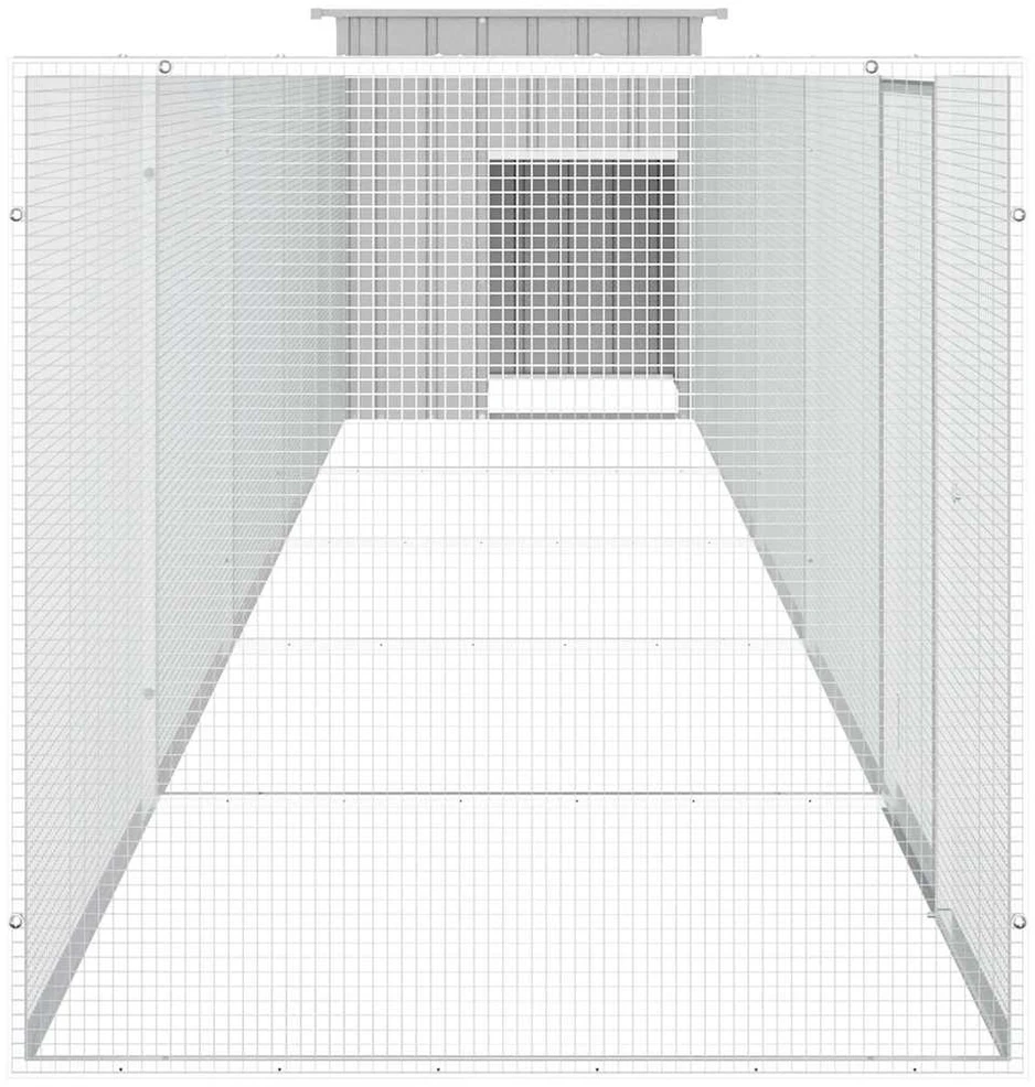 Narvas viščiukams, pilkas, 600x91x100cm, galvanizuotas plienas