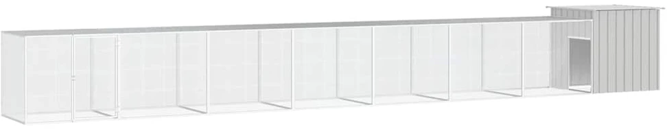 Narvas viščiukams, pilkas, 800x91x100cm, galvanizuotas plienas