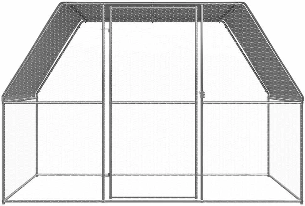 Narvas viščiukams, sidabrinis ir pilkas, 3x2x2m, plienas