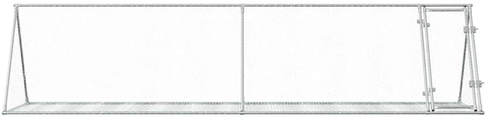 Triušių narvas, sidabrinis, 400x105x91cm, plienas