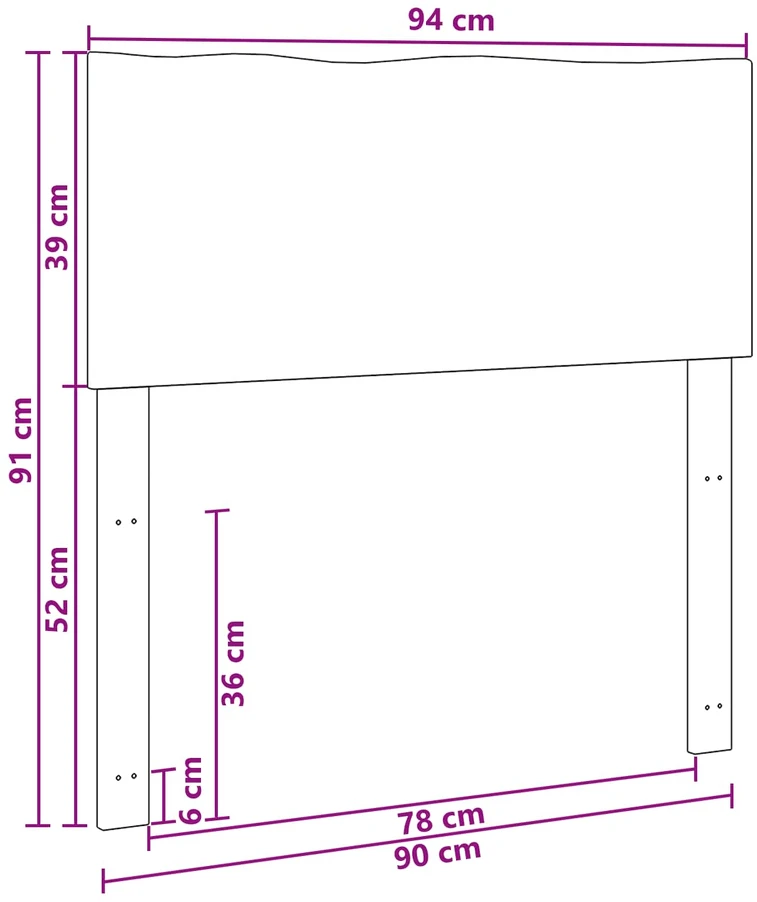 Natūralaus krašto galvūgalis ROSTOCK Balta 90 cm