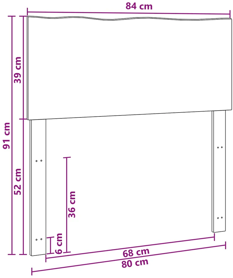 Natūralaus krašto galvūgalis ROSTOCK Natūrali 80 cm