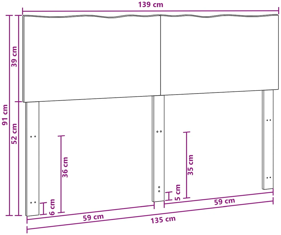 Natūralaus krašto galvūgalis ROSTOCK Natūrali 135 cm