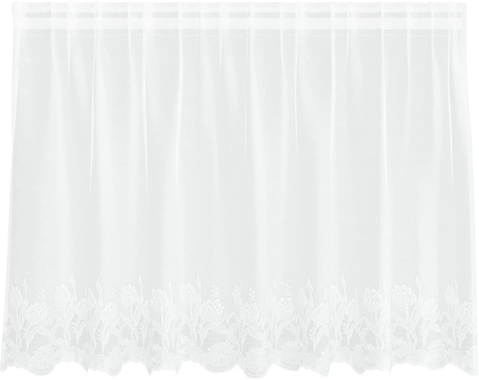 Nėrinių Užuolaida Balta 100 x 200 cm Poliesteris