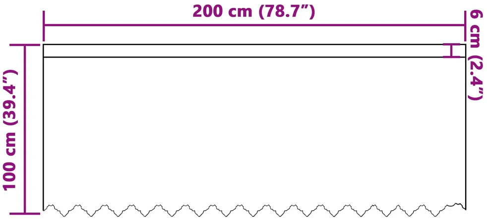 Nėrinių Užuolaida Balta 100 x 200 cm Poliesteris