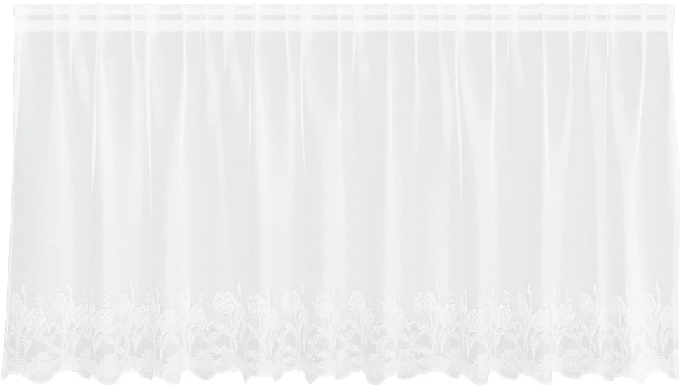 Nėrinių Užuolaida Balta 100 x 300 cm Poliesteris
