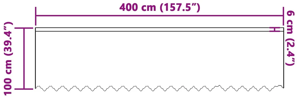 Nėrinių Užuolaida Balta 100 x 400 cm Poliesteris