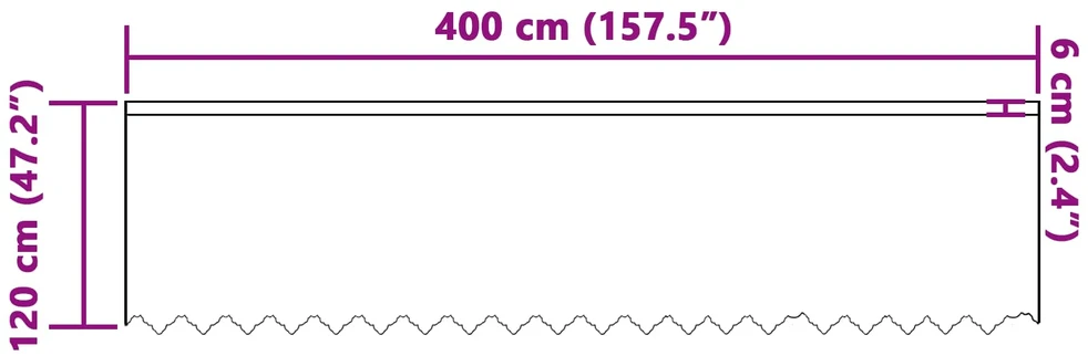 Nėrinių Užuolaida Balta 120 x 400 cm Poliesteris