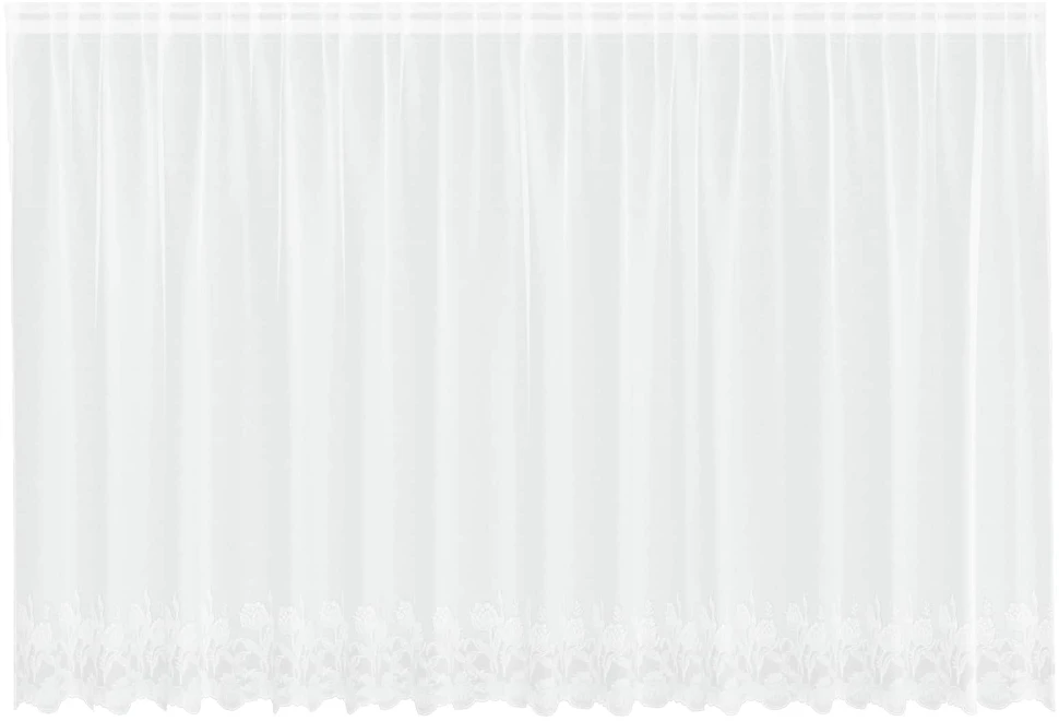 Nėrinių Užuolaida Balta 160 x 400 cm Poliesteris