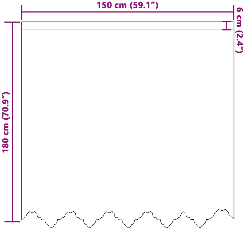 Nėrinių Užuolaida Balta 180 x 150 cm Poliesteris