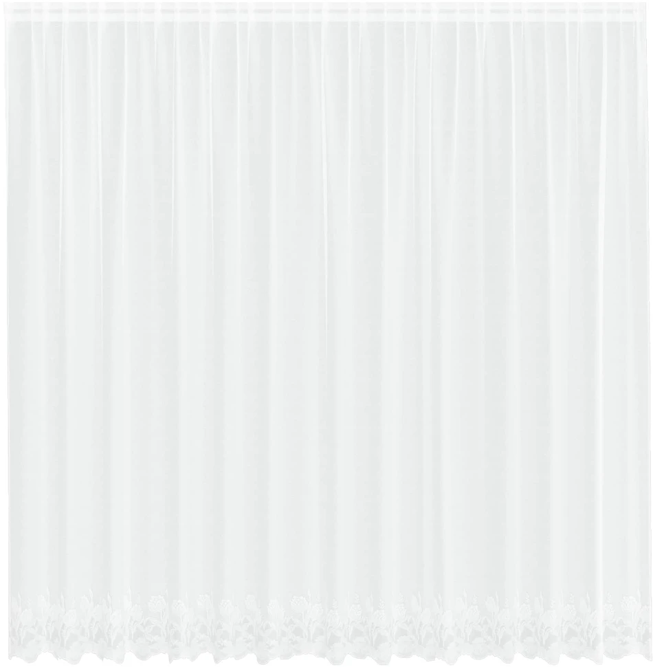 Nėrinių Užuolaida Balta 220 x 400 cm Poliesteris