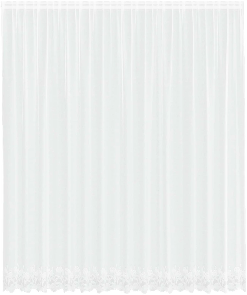 Nėrinių Užuolaida Balta 260 x 400 cm Poliesteris