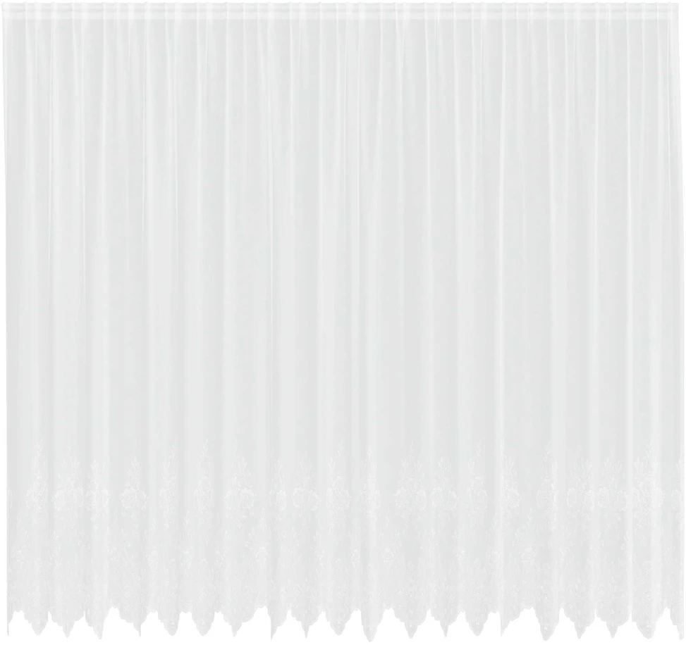 Nėrinių Užuolaida Balta 260 x 500 cm Poliesteris