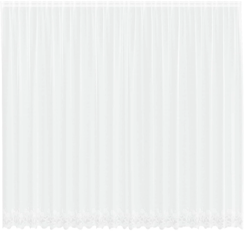 Nėrinių Užuolaida Balta 260 x 500 cm Poliesteris