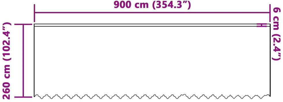 Nėrinių Užuolaida Balta 260 x 900 cm Poliesteris