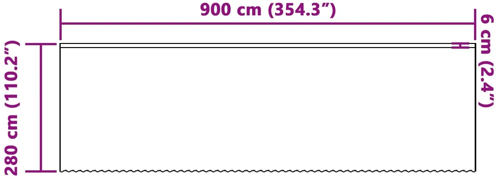 Nėrinių Užuolaida Balta 280 x 900 cm Poliesteris
