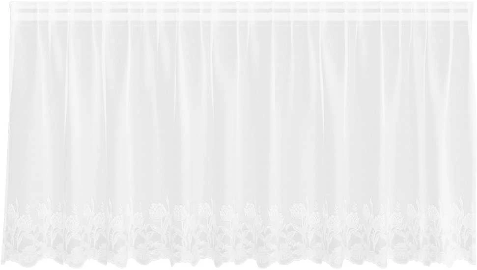 Nėrinių Užuolaida Balta 100 x 300 cm Poliesteris
