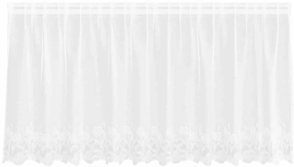 Nėrinių Užuolaida Balta 100 x 300 cm Poliesteris
