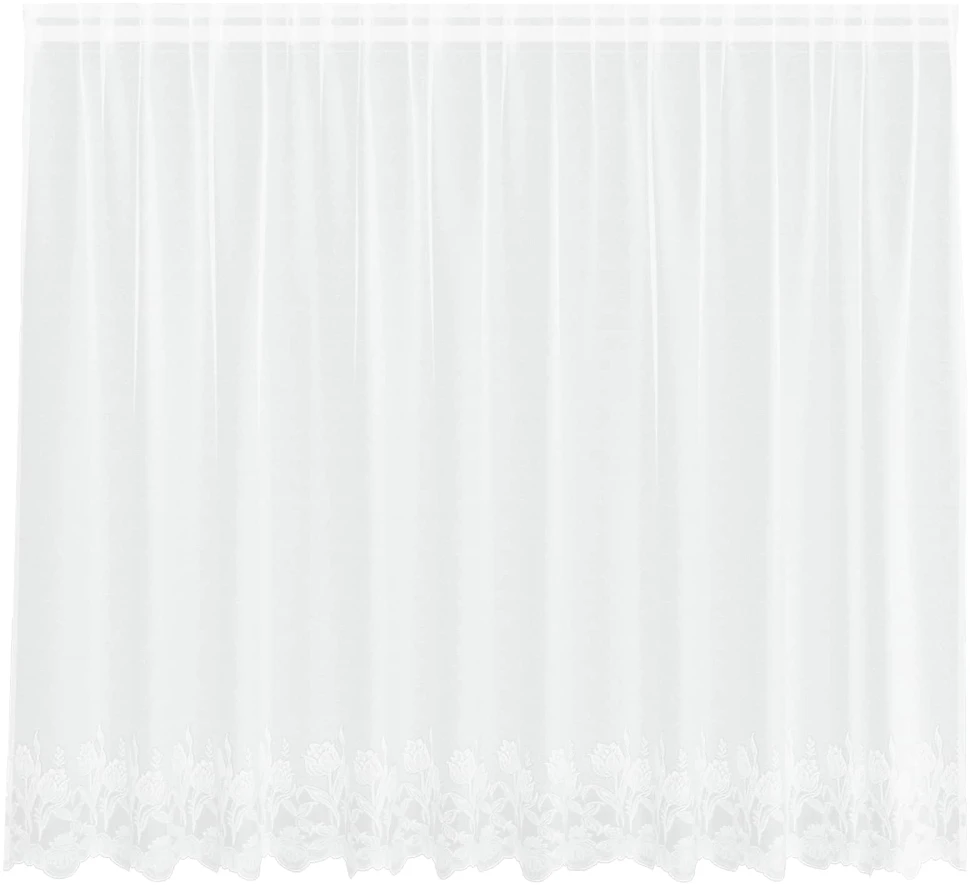 Nėrinių Užuolaida Balta 300 x 140 cm Poliesteris