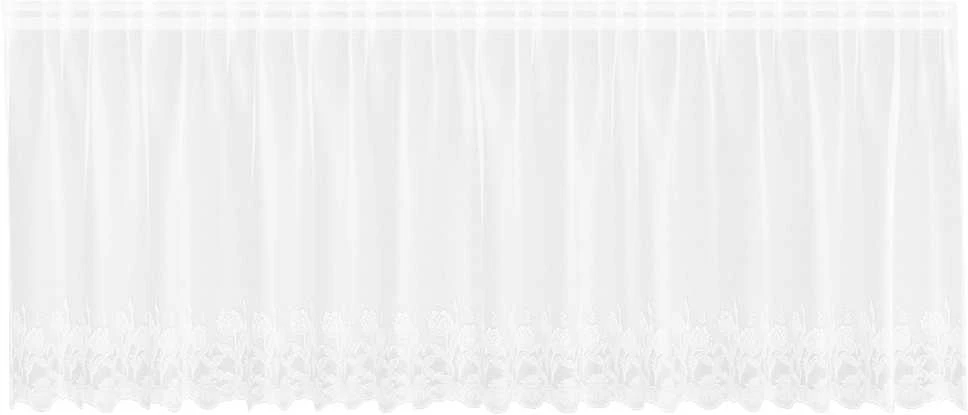 Nėrinių Užuolaida Balta 100 x 400 cm Poliesteris