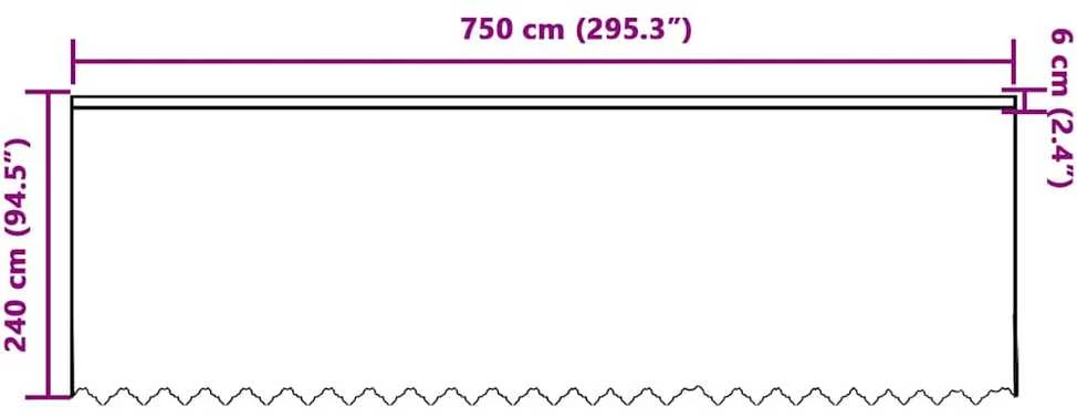 Nėrinių Užuolaida Balta 750 x 240 cm Poliesteris