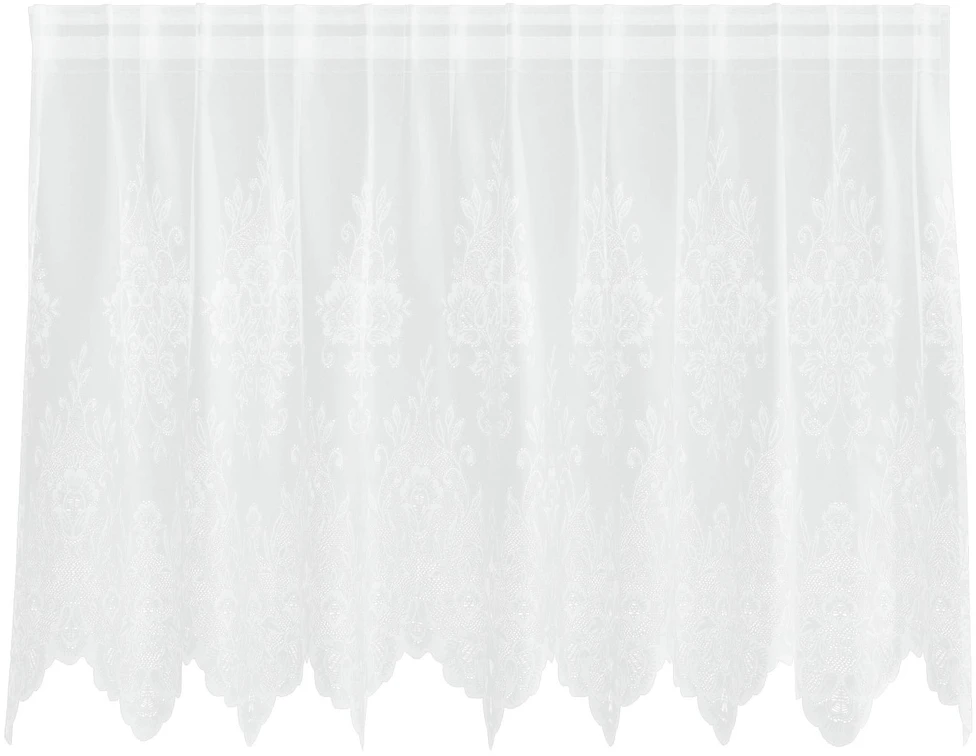 Nėrinių Užuolaida Balta 80 x 200 cm Poliesteris