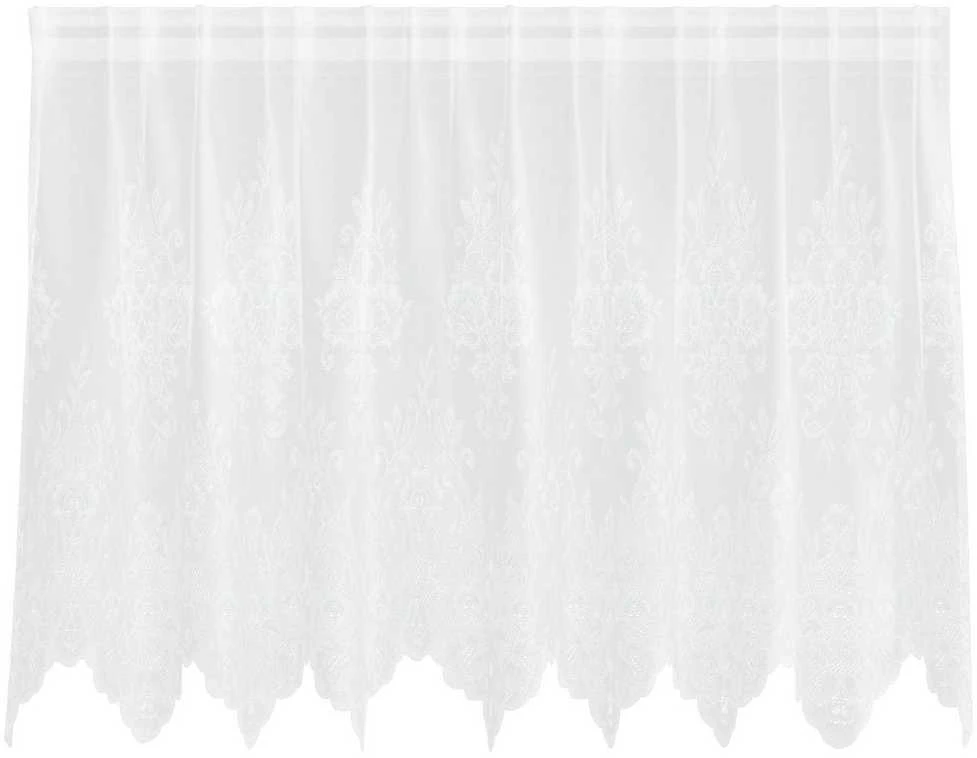 Nėrinių Užuolaida Balta 100 x 200 cm Poliesteris