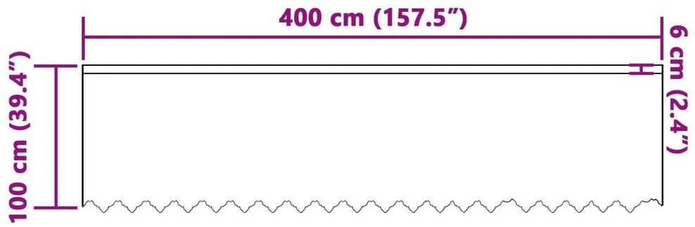 Nėrinių Užuolaida Balta 100 x 400 cm Poliesteris