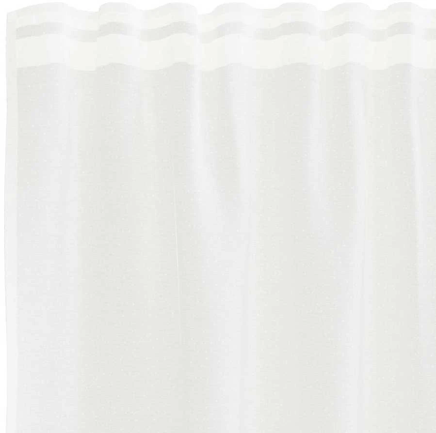 Nėrinių Užuolaida Balta 245 x 500 cm Poliesteris