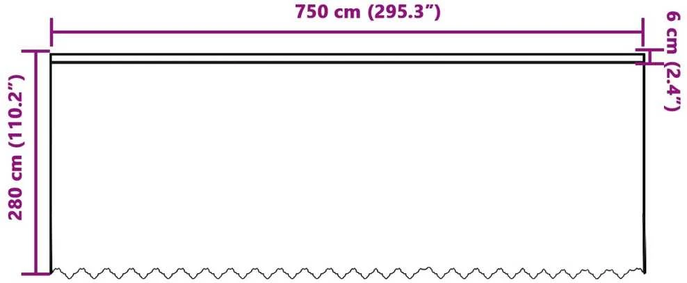 Nėrinių Užuolaida Balta 280 x 750 cm Poliesteris