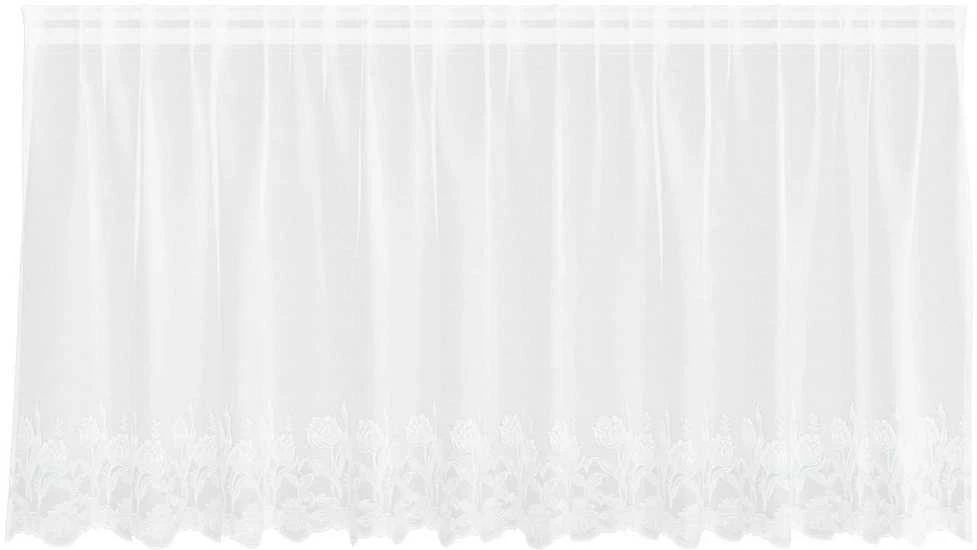 Nėrinių Užuolaida Balta 80 x 300 cm Poliesteris