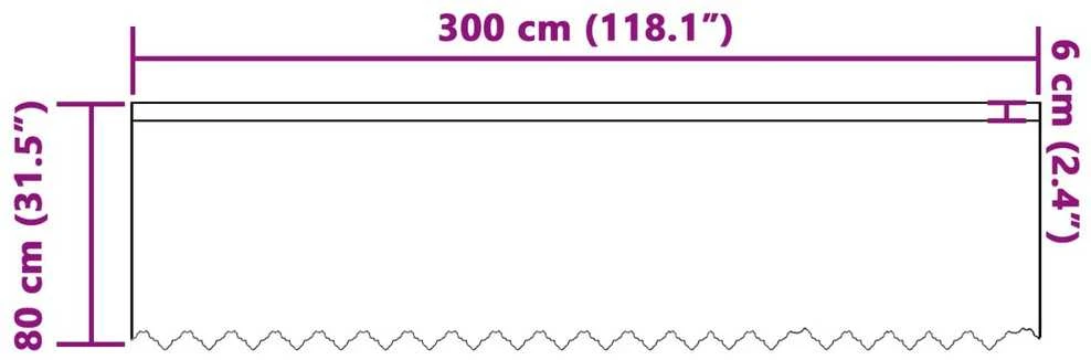 Nėrinių Užuolaida Balta 80 x 300 cm Poliesteris