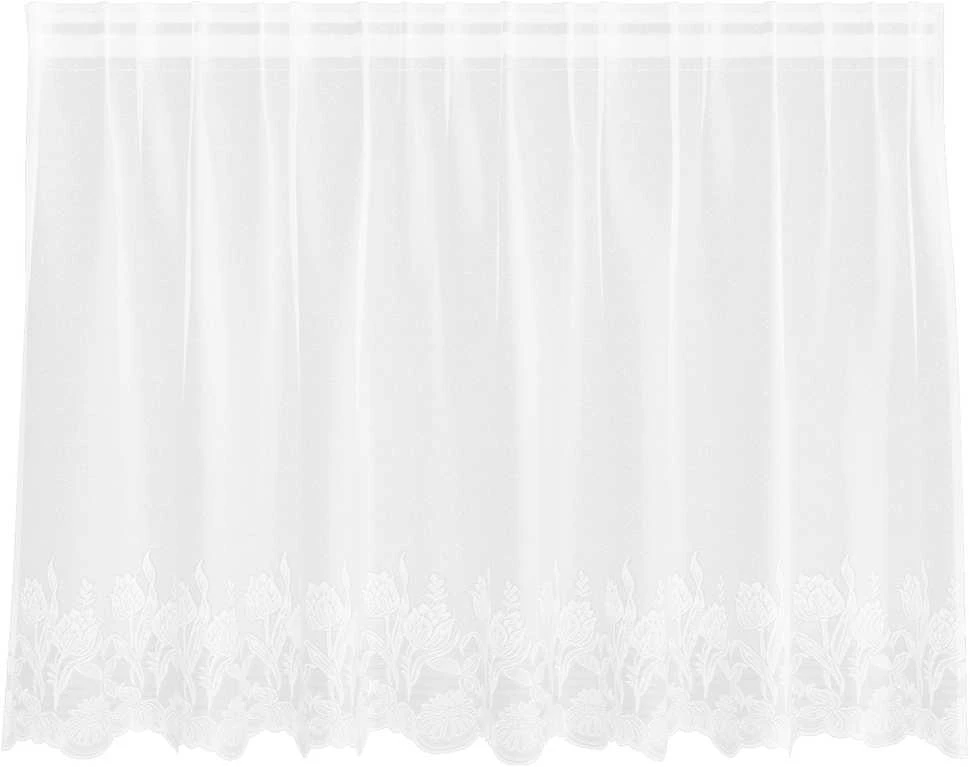 Nėrinių Užuolaida Balta 80 x 200 cm Poliesteris