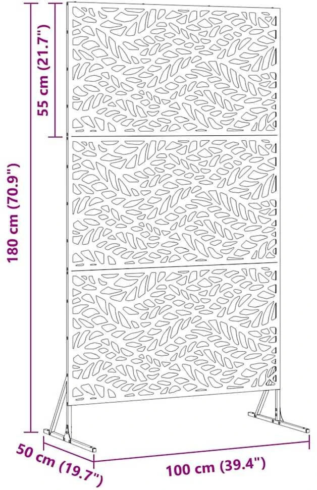 Privatumo žaliuzės 100 x 50 x 180 cm Nerūdijantis plienas