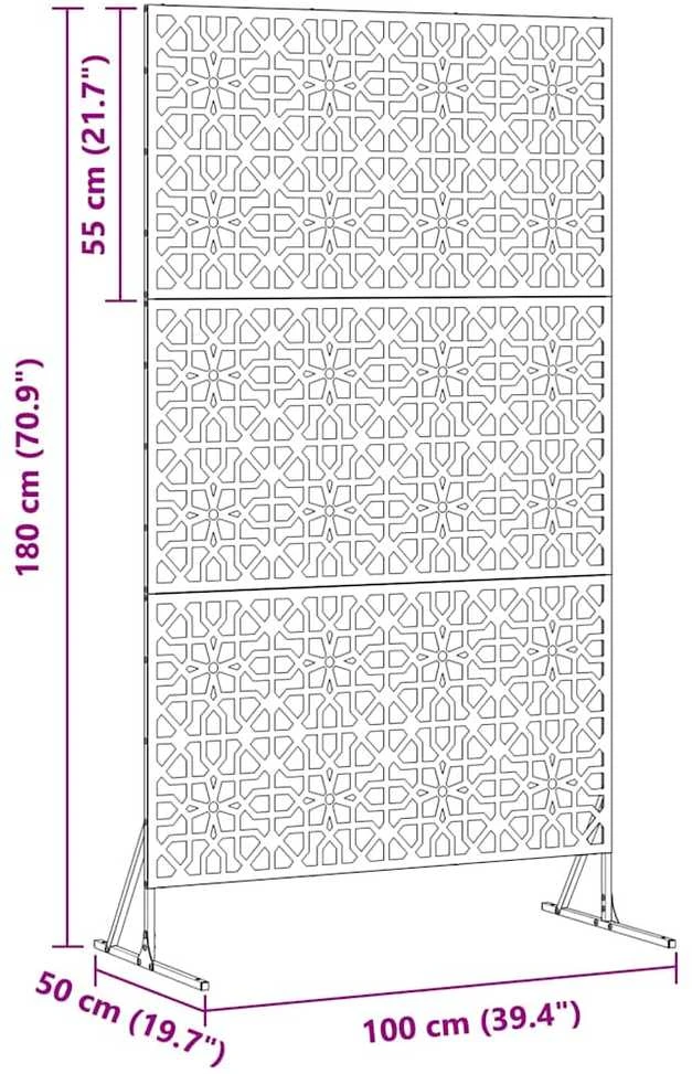 Privatumo žaliuzės 100 x 50 x 180 cm Nerūdijantis plienas