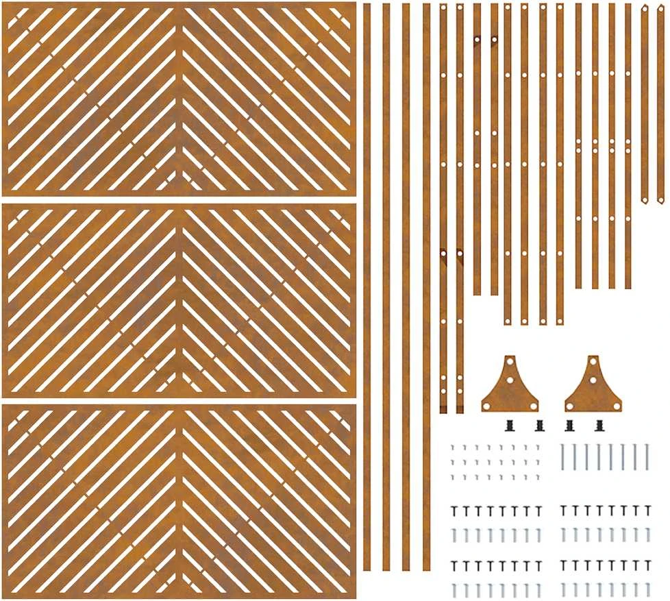 Privatumo žaliuzės 100 x 50 x 180 cm Rūdijanti