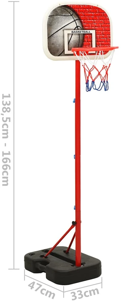 Nešiojamas krepšinio rinkinys, 138,5–166cm, reguliuojamas