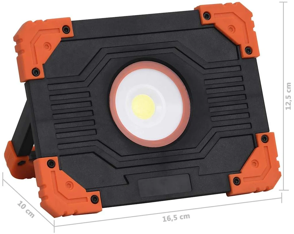 Nešiojamas taškinis LED žibintas, šaltas baltas, ABS, 10W