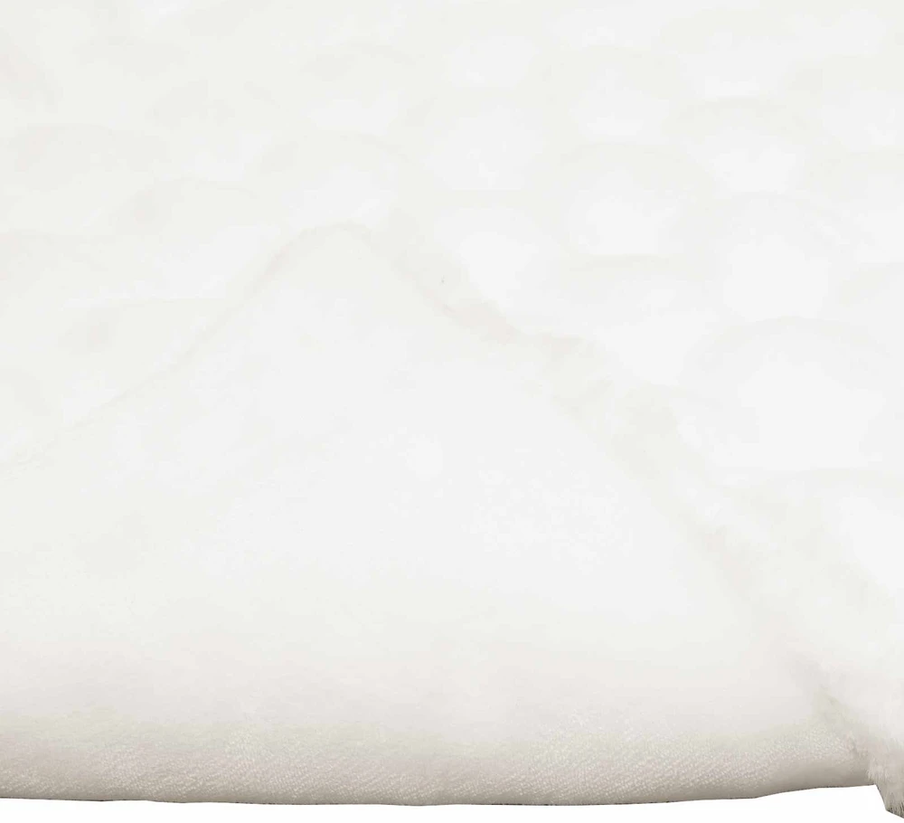 Neslystanti antklodė iš dirbtinio triušio kailio Olite Balta