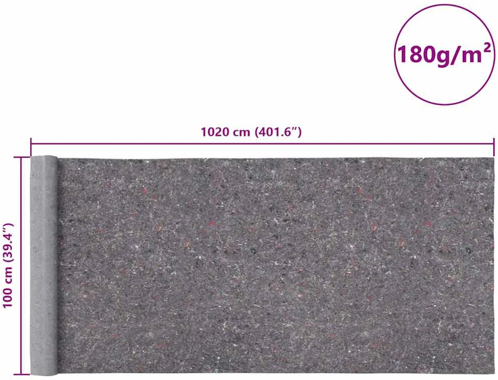 Neslystantys dažytojo fliso audiniai, 2 vnt., 10 m, 180 g/m², pilki