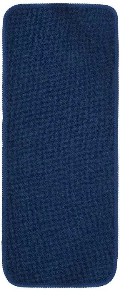 Neslystantys laiptų kilimėliai, 15vnt., tamsiai mėlyni, 60x25cm