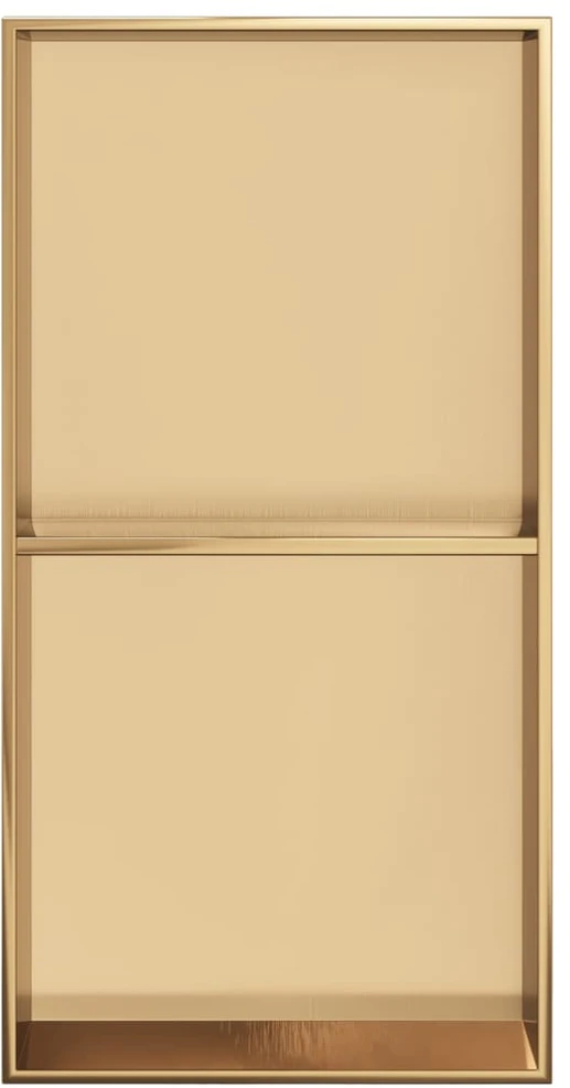 Nišinė dušo lentyna, auksinė, 32x62x9cm, nerūdijantis plienas